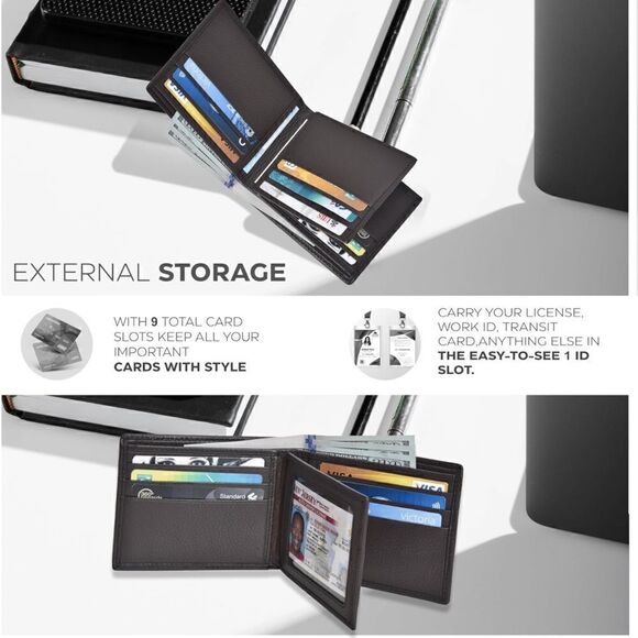 Leather Bifold Wallet - Picture 4 of 6